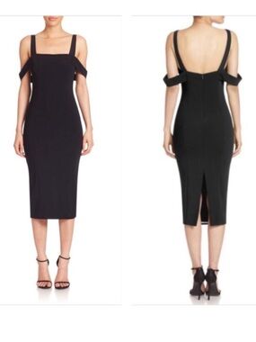 Cinq a Sept Nova cold shoulder dress black size 0